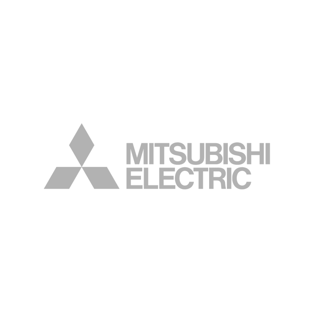 Mitsubishi Electric logo in het grijs