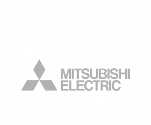 Mitsubishi Electric logo in het grijs