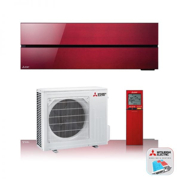 Mitsubishi Electric Airconditioning wand-unit in het rood