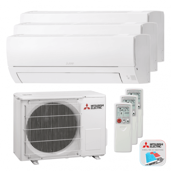 Mitsubishi Electric WTXH Multi split met 3 wand-units