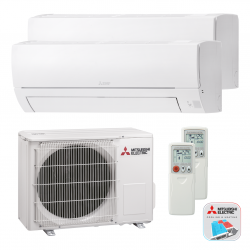 Mitsubishi Electric WDXH-HA40 VF – Multi split – Wand-unit – 4,0 kW (met 2 binnen units)