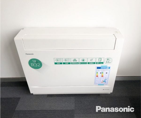 Panasonic airco vloer-unit R32 logo