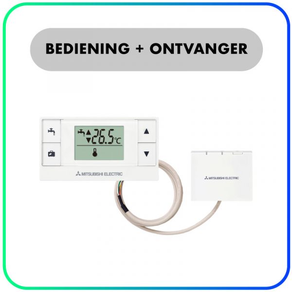 Draadloze thermostaat PAR-WT50R-E + Ontvanger PAR-WR51R-E – Mitsubishi Electric