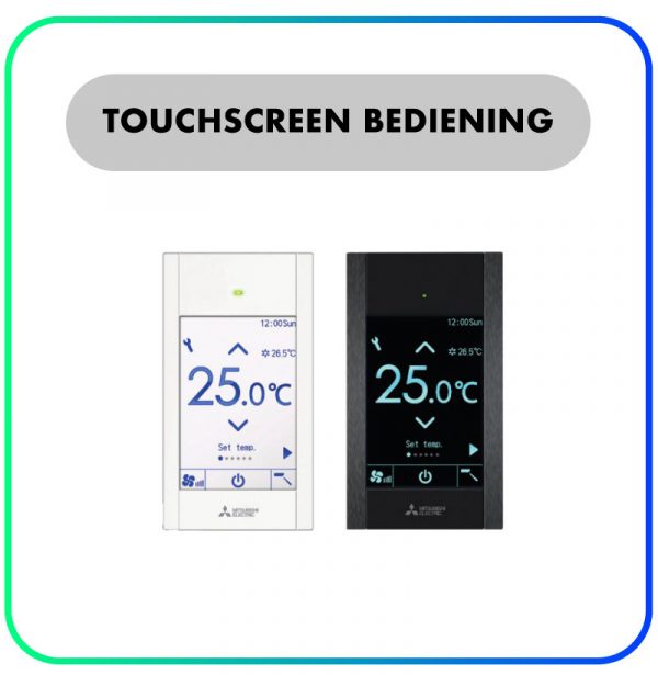 Touchscreen-bediening-PAR-CT01-MAA-Mitsubishi-Electric-wit-zwart