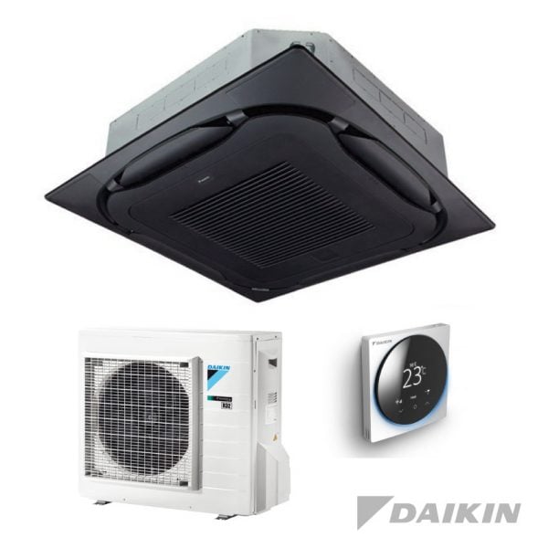 Daikin cassette unit FCAG met zwart zelfreinigend paneel