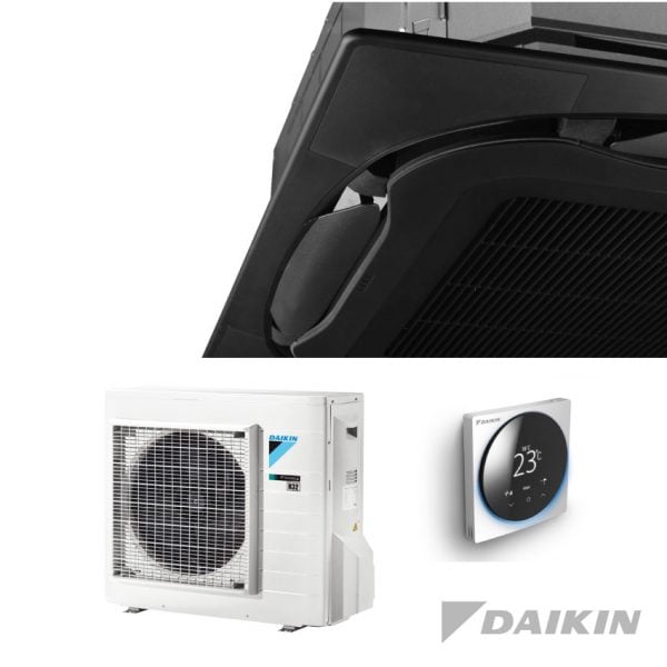 Daikin FCAG35B+RXM35R Cassette-unit – 3,5 kW – Standaardpaneel zwart