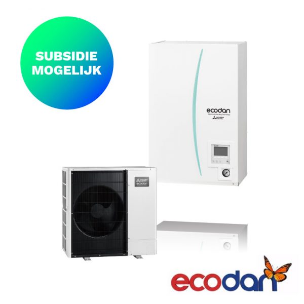 Mitsubishi-Electric-PHR-100YA-D-met-Hydrobox-Lucht-water-warmtepomp-Hybride-11,2-kW