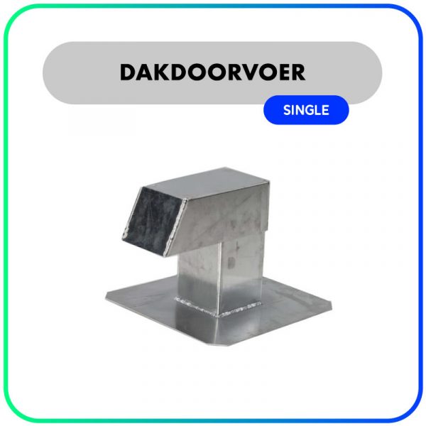 AircoExit Aluminium Dakdoorvoer – Single – 120 x 120 x 260 mm