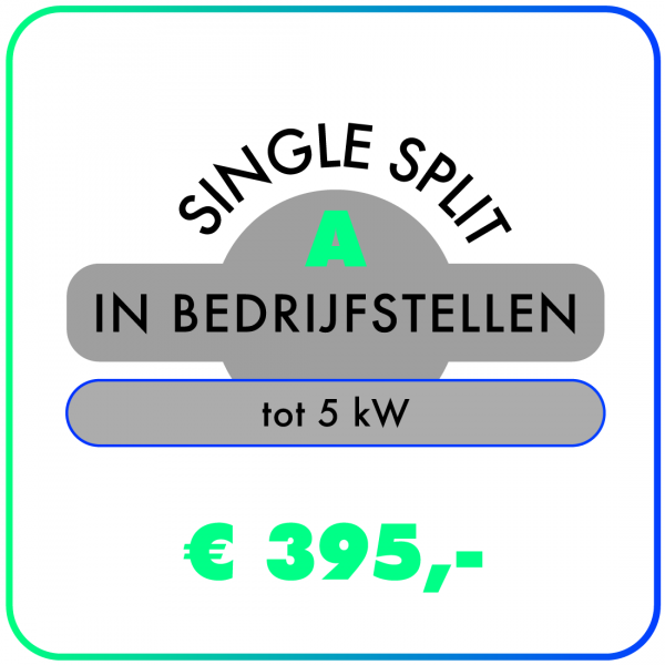 In bedrijfstellen – Single split t/m 5 kW – Wand- & vloer-units