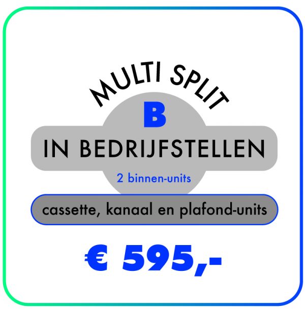 In-bedrijfstellen-Multi-split-voor-2-binnen-units-Cassette-,-Kanaal-&-Plafond-units