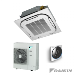 Daikin-FCAG100B+AZAS100MY-Cassette-unit-10,0-kW-Standaardpaneel-wit-
