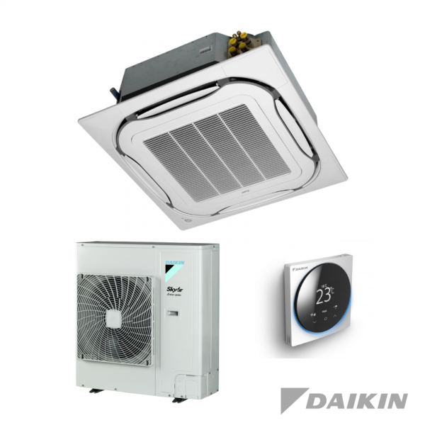 Daikin-FCAG100B+AZAS100MY-Cassette-unit-10,0-kW-Standaardpaneel-wit-