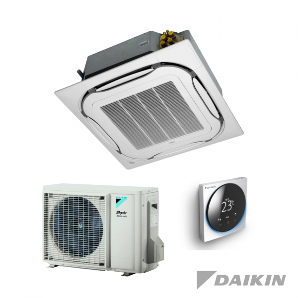 Daikin FCAG100B+RZAG100NY1 Cassette-unit – 10,0 kW – Standaardpaneel wit