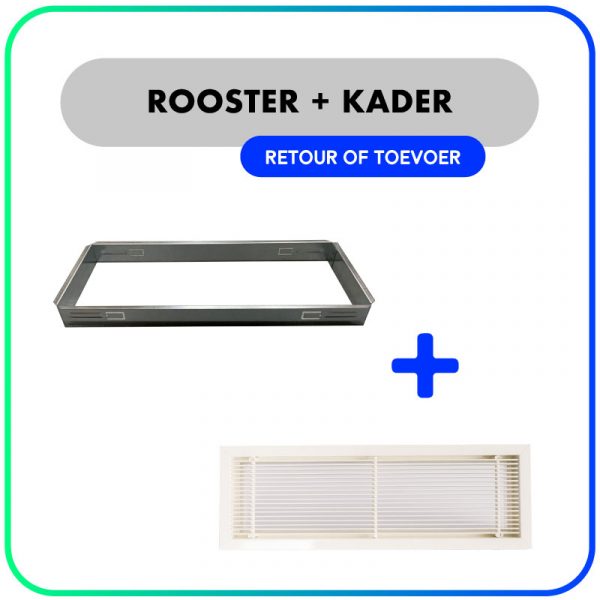 Wand- en kanaalrooster – Retour / Toevoerrooster – Inclusief kader