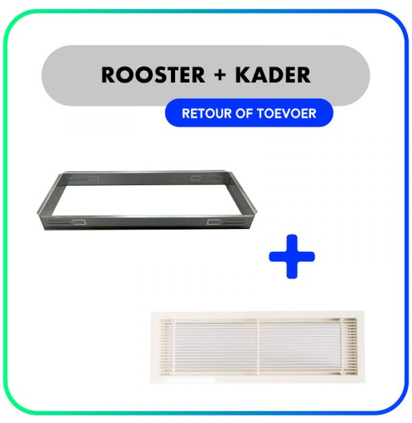 Wand-en kanaalrooster-Retour:Toevoerrooster-Inclusief kader