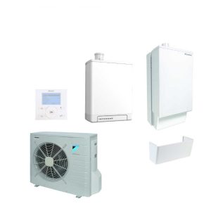 Daikin Altherma R Hybride EHYHBX08AV3+EVLQ08CV3 + NHYKOMB33 - Lucht-water warmtepomp-7,4 kW(koelen en verwarmen)