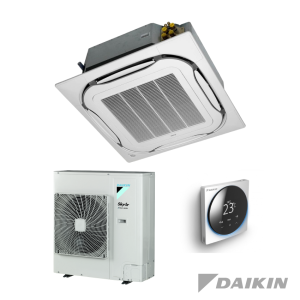 Daikin-FCAG100B+AZAS100MV-Cassette-unit-10,0-kW-Standaardpaneel-wit-1x230V